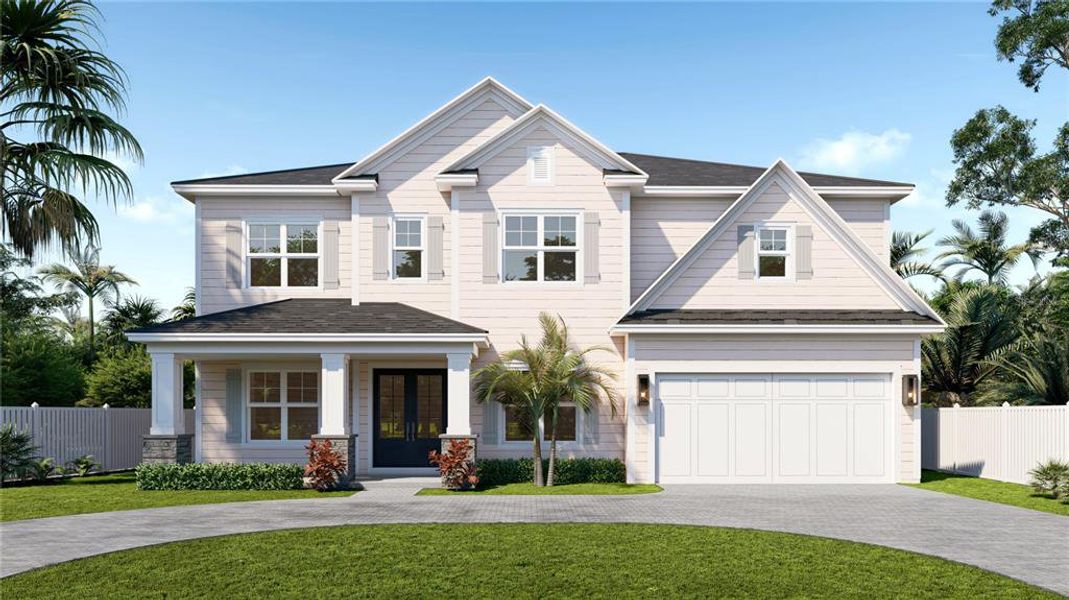 Front exterior of a new home in , Tampa, FL, highlighting curb appeal (Image 1).