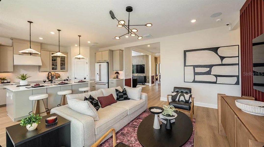 Furnished interior view inside a new home in Esplanade at Wellen Park, Englewood (Image 8).