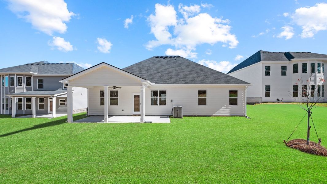 Representative exterior details of a home built from the Marlene by D.R. Horton in Evergreen Crossing, Locust Grove (Image 3).