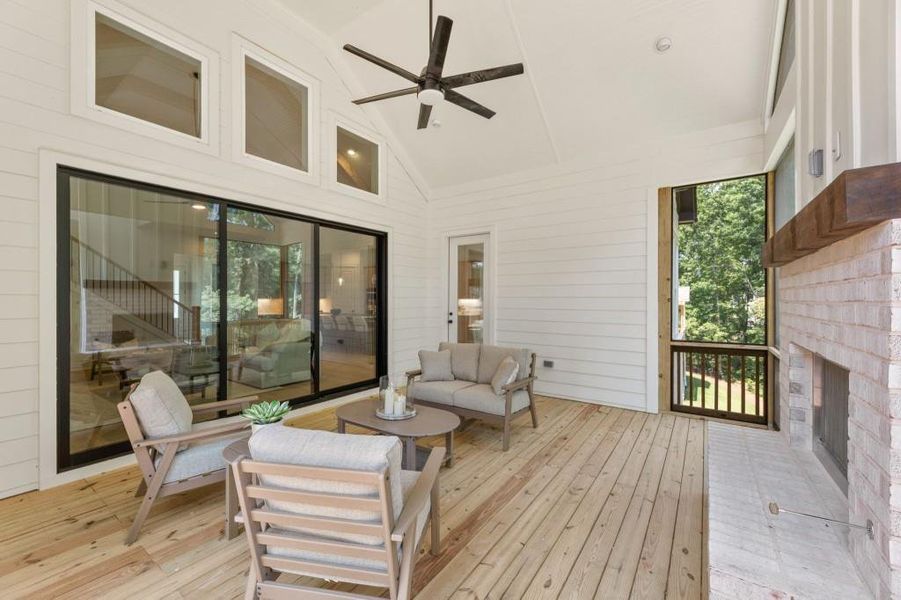Exterior details and patio area of a home in Arden on Lanier, Cumming (Image 30). Exterior details and patio area of a home in Arden on Lanier, Cumming (Image 30).
