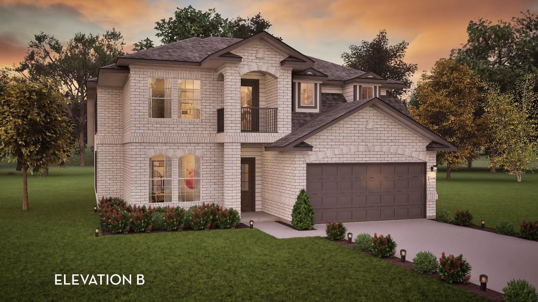 Representative exterior photo of a completed home built from the Silverthorne by CastleRock Communities in Hickory Ridge, Elmendorf, TX (Image 2). Representative exterior photo of a completed home built from the Silverthorne by CastleRock Communities in Hickory Ridge, Elmendorf, TX (Image 2).