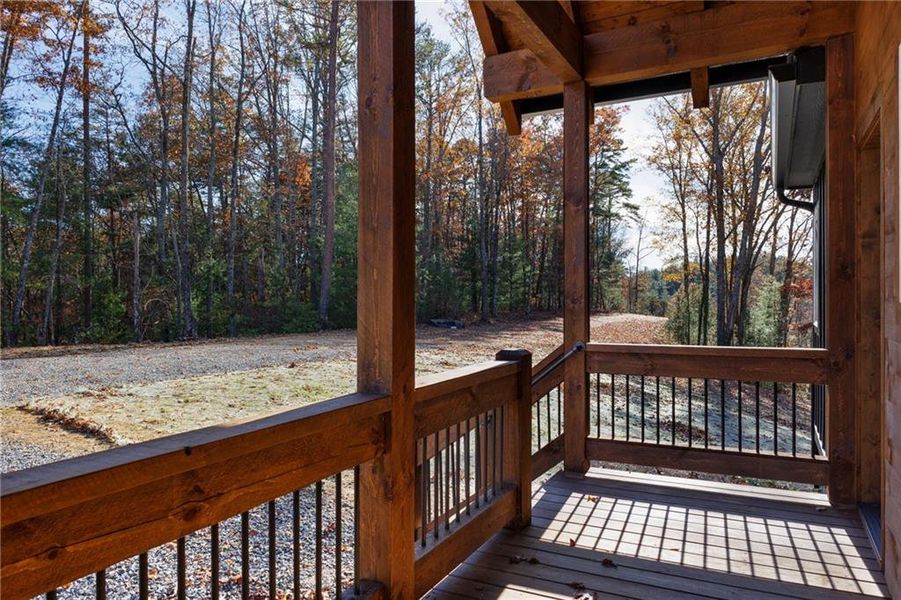 Exterior details and patio area of a home in , Ellijay (Image 30).
