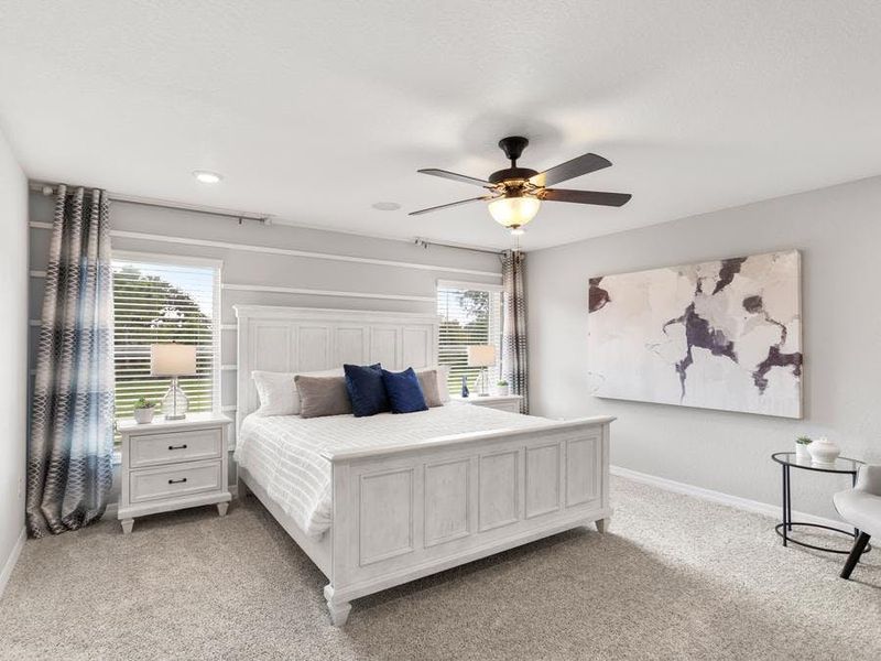 Relax in your spacious owner`s suite. Relax in your spacious owner`s suite.