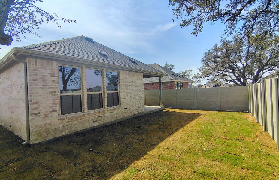 Exterior details and patio area of a home in Wolf Ranch, Georgetown (Image 4).
