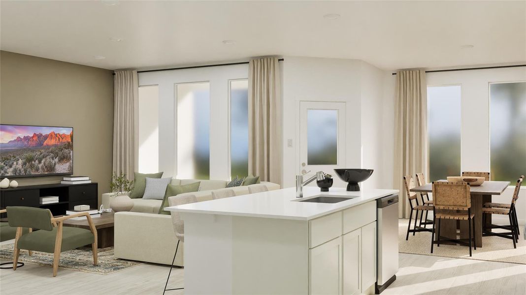 Furnished interior view inside a new home in Woodfield Preserve, Georgetown (Image 9). Furnished interior view inside a new home in Woodfield Preserve, Georgetown (Image 9).