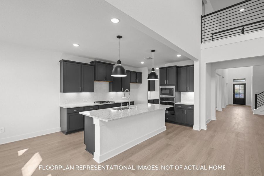 Furnished interior view inside a new home in Lone Star Landing, Montgomery (Image 7).