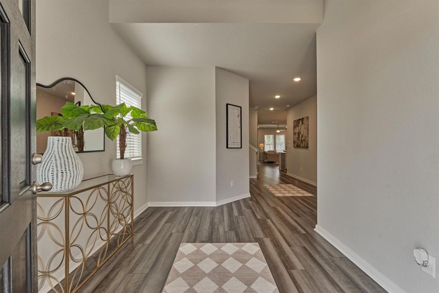 Furnished interior view inside a new home in The Highlands - Grove Collection, Porter (Image 4).