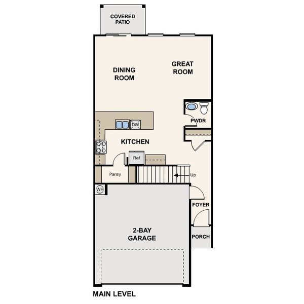 2D floor plan layout for the Duval by Century Complete in Sunbeam, Bullhead City, AZ (Image 2).