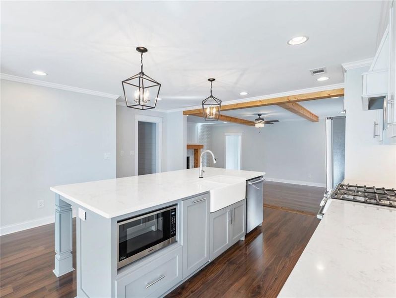 Furnished interior view inside a new home in , Buford (Image 9).