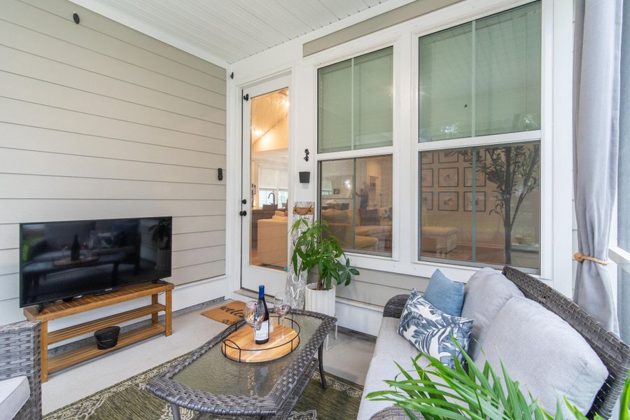 Exterior details and patio area of a home in Twin Lakes, Johns Island (Image 28).