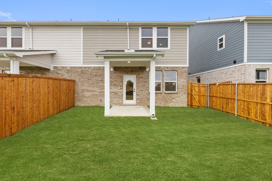 Front exterior of a new home in Lake Park Villas, Wylie, TX, highlighting curb appeal (Image 52).