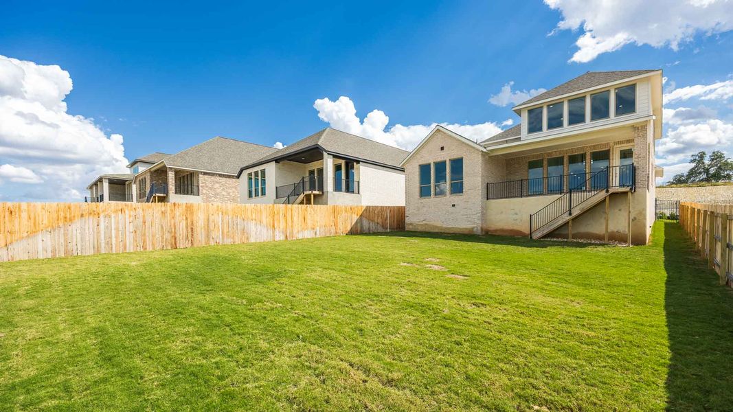 Exterior details and patio area of a home in Eldorado At Santa Rita Ranch 50', Liberty Hill (Image 2).