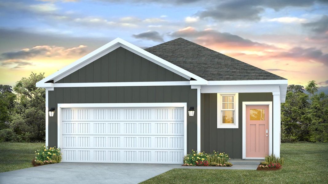 Representative exterior photo of a completed home built from the Downing by D.R. Horton in Mariners Reach, Bolivia, NC (Image 23). Representative exterior photo of a completed home built from the Downing by D.R. Horton in Mariners Reach, Bolivia, NC (Image 23).