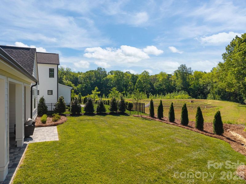 Flat, usable yard with space to enjoy