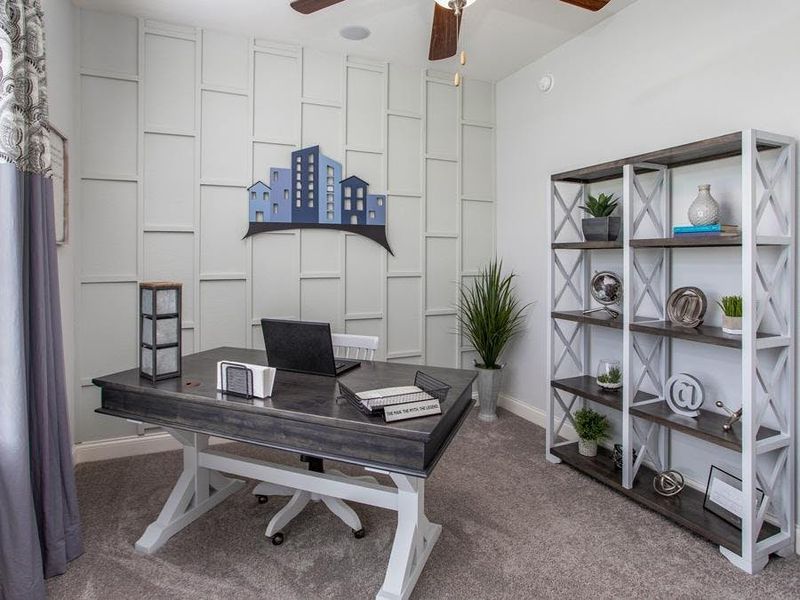 Or, for flexible uses, such as a home office - Willow II with Loft by Highland Homes Or, for flexible uses, such as a home office - Willow II with Loft by Highland Homes