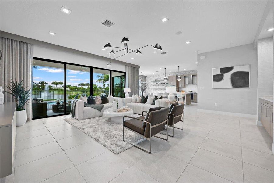 Furnished interior view inside a new home in Apex at Avenir, Palm Beach Gardens (Image 28).