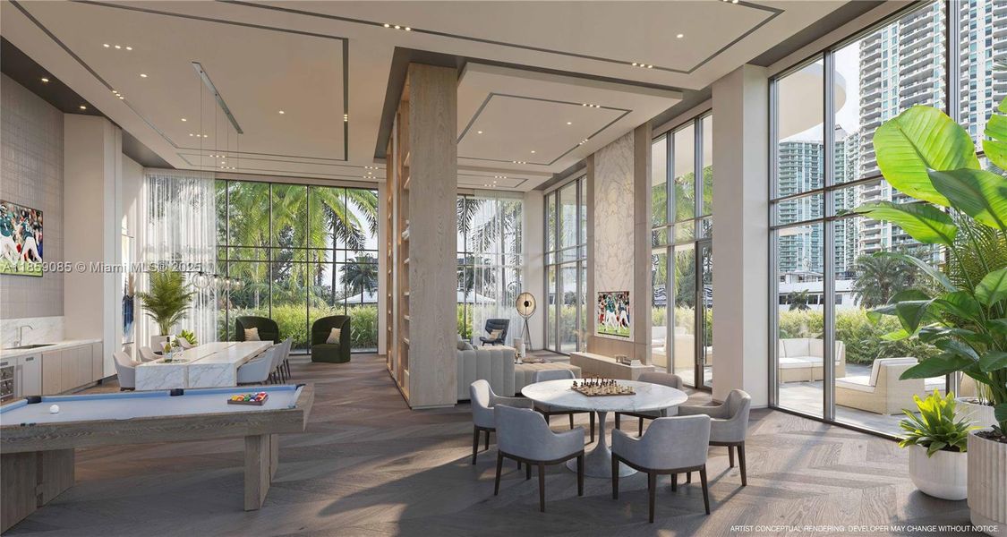 Furnished interior view inside a new home in , Fort Lauderdale (Image 3).