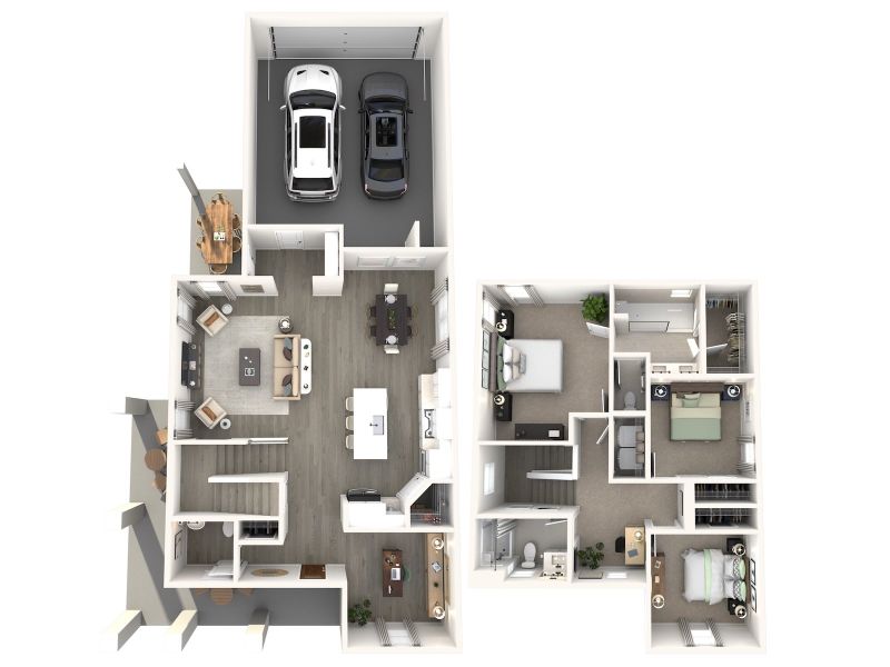 2D floor plan layout for the Fraser by Meritage Homes in Benders Cove - Premier Series, Mount Juliet, TN (Image 4).