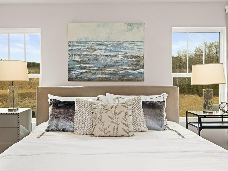 Furnished interior view inside a new home in Oaks at Cedar Grove, Fairburn (Image 7).