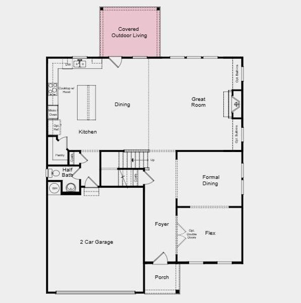 2D floor plan layout of this home in Bailey Fence, Dacula, GA (Image 4).