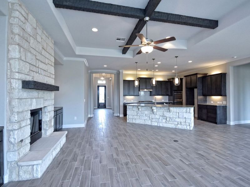Image 536 representing the San Simeon I by Giddens Homes in Clearwater Ranch, Liberty Hill, TX.