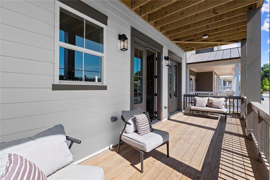 Exterior details and patio area of a home in West Town, Atlanta (Image 34). Exterior details and patio area of a home in West Town, Atlanta (Image 34).