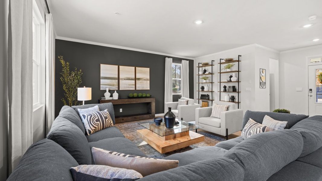 Representative furnished interior of a home built from the FLORA by D.R. Horton in Creekview, Atlanta (Image 13). Representative furnished interior of a home built from the FLORA by D.R. Horton in Creekview, Atlanta (Image 13).