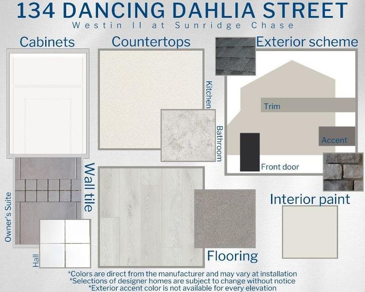 Westin II - Colors for this home Westin II - Colors for this home