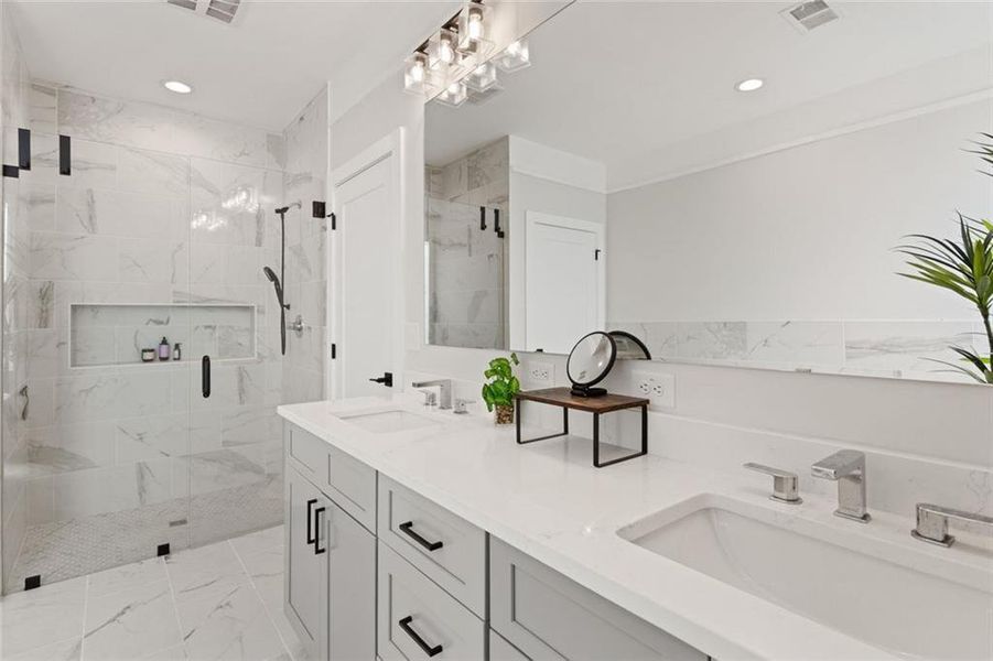 Furnished interior view inside a new home in , Atlanta (Image 8).