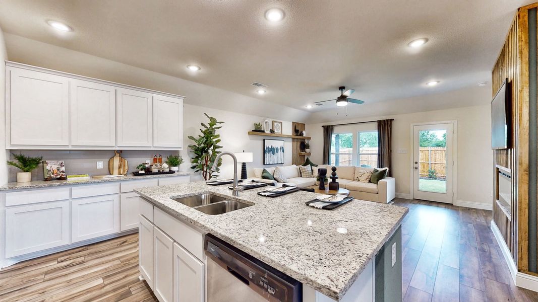 A kitchen with white cabinets. A kitchen with white cabinets.