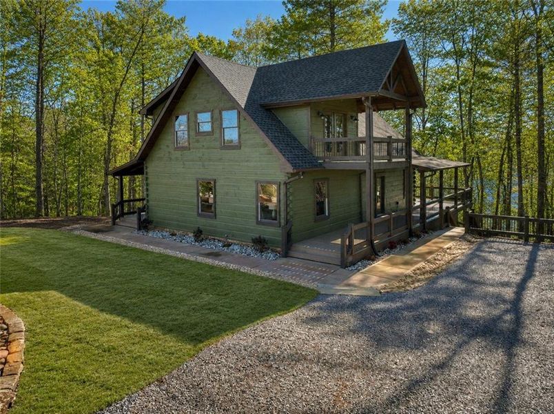 Front exterior of a new home in , Ellijay, GA, highlighting curb appeal (Image 26).
