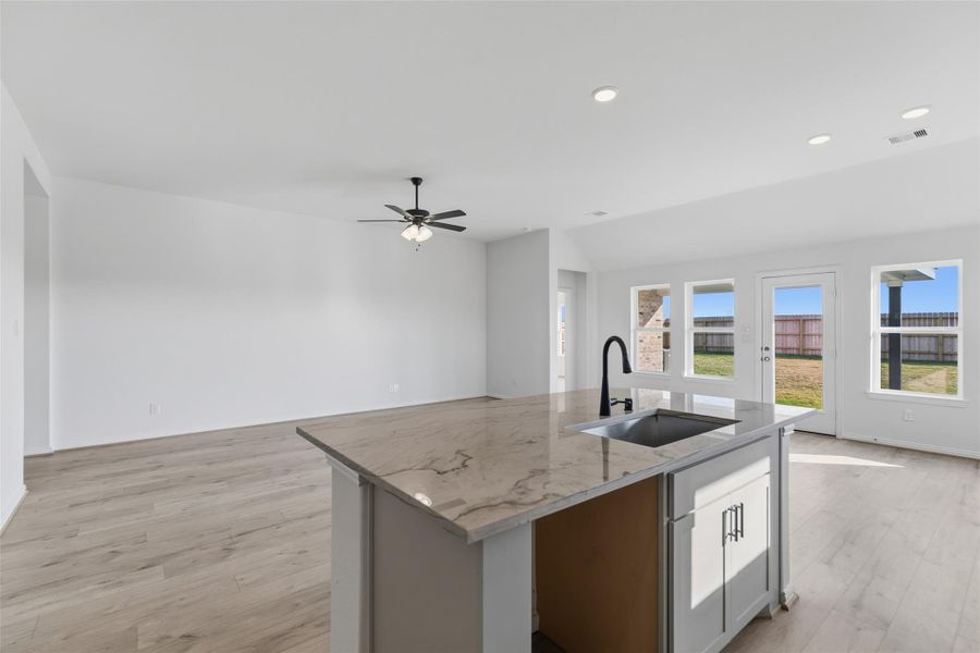 Furnished interior view inside a new home in Creekhaven, Iowa Colony (Image 12). Furnished interior view inside a new home in Creekhaven, Iowa Colony (Image 12).