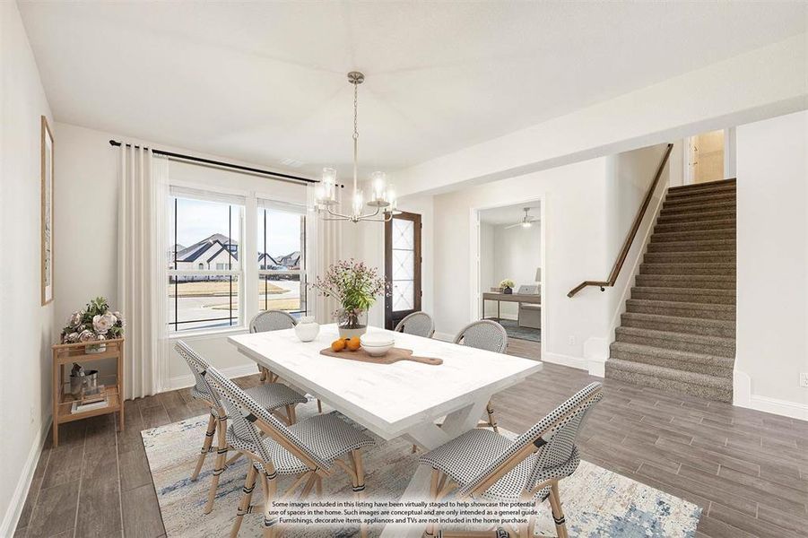 Furnished interior view inside a new home in Sunrise at Garden Valley, Waxahachie (Image 18).