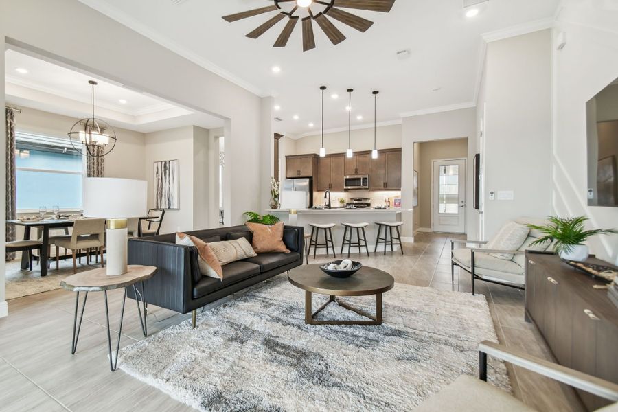 Representative furnished interior of a home built from the Sweetwater by William Ryan Homes in The Sanctuary – Resort Collection, Punta Gorda (Image 20).