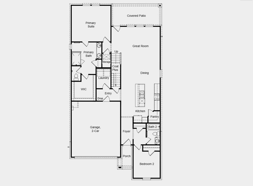 2D floor plan layout for the Reid by Taylor Morrison in Brookewater 45s, Rosenberg, TX (Image 5). 2D floor plan layout for the Reid by Taylor Morrison in Brookewater 45s, Rosenberg, TX (Image 5).