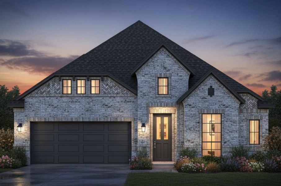 Representative exterior photo of a completed home built from the Augusta by John Houston Homes in BridgeWater - Phase 1, Midlothian, TX (Image 5).