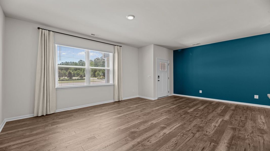 Representative unfurnished interior of a home built from the PEARSON II by D.R. Horton in Clock Road Townhomes, New Bern (Image 15). Representative unfurnished interior of a home built from the PEARSON II by D.R. Horton in Clock Road Townhomes, New Bern (Image 15).