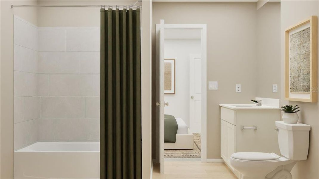 Furnished interior view inside a new home in Wellness Ridge, Clermont (Image 9). Furnished interior view inside a new home in Wellness Ridge, Clermont (Image 9).