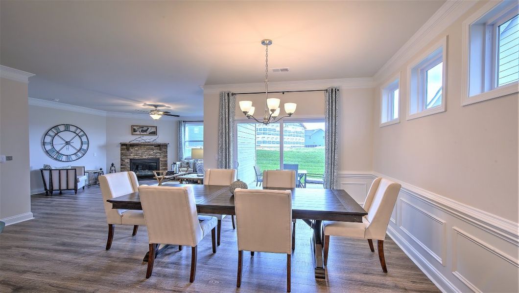 Furnished interior view inside a new home in Reserve at Tap Root Farms, Fletcher (Image 14).