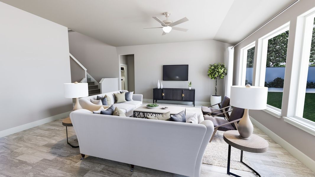 Representative furnished interior of a home built from the Dylan by Tri Pointe Homes in Painted Tree, McKinney (Image 4).