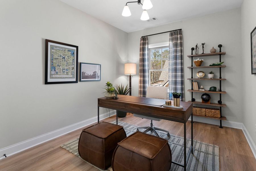 Representative furnished interior of a home built from the The Montclair by JW Collection in Lake Arrowhead, Waleska (Image 15).