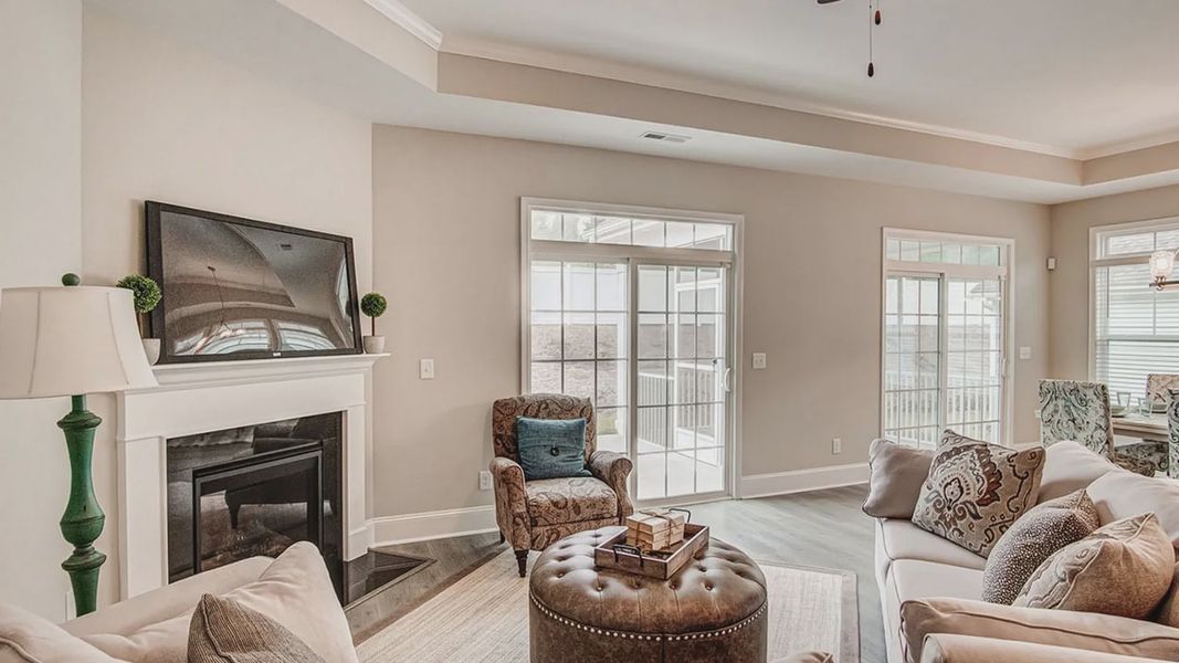 Furnished interior view inside a new home in The Cottages at 78 North, Sanford (Image 13). Furnished interior view inside a new home in The Cottages at 78 North, Sanford (Image 13).