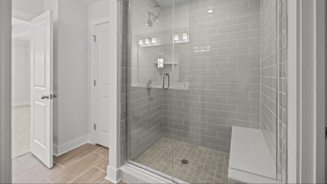 The Burton Plan by DRB Homes in McBride Indian Trail - Primary Bathroom