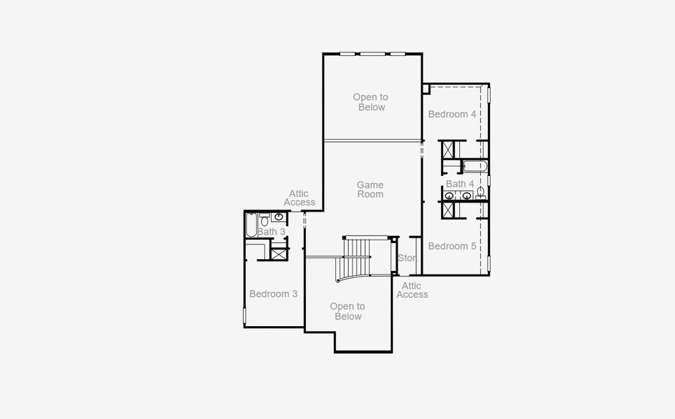 2D floor plan layout for the Bandera by Coventry Homes in Painted Tree 60', McKinney, TX (Image 5).
