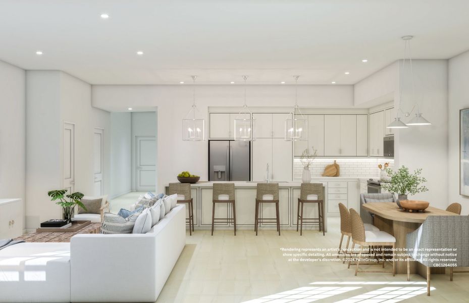 Representative furnished interior of a home built from the Greenville by DiVosta in The Reserve at Tequesta, Tequesta (Image 6).