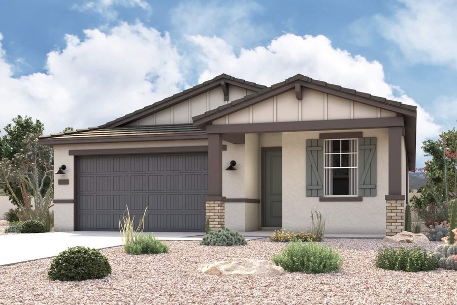 A house with a garage. A house with a garage.