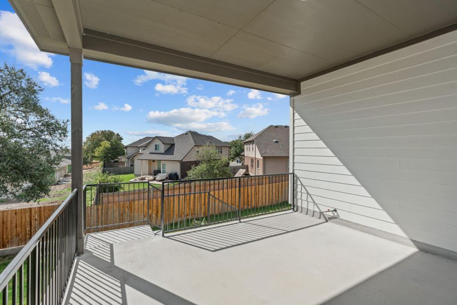 Exterior details and patio area of a home in Buffalo Crossing – New Phase Now Preselling, Cibolo (Image 3).