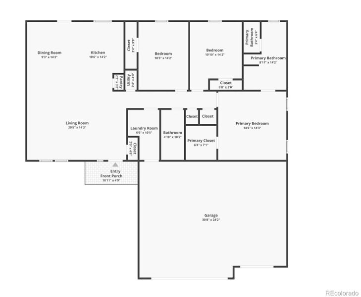 2D floor plan layout of this home in , Pueblo, CO (Image 4). 2D floor plan layout of this home in , Pueblo, CO (Image 4).