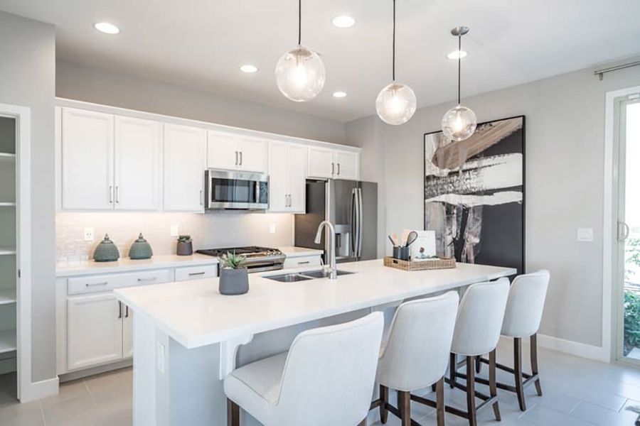 Representative furnished interior of a home built from the CC-RM1 by Taylor Morrison in Parkside, Phoenix (Image 12).