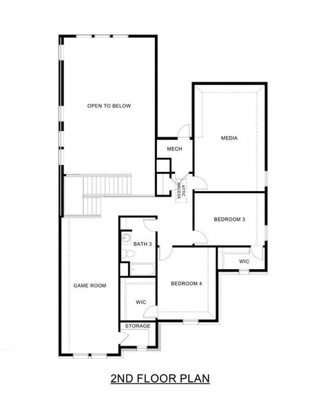 2D floor plan layout for the Evergreen by D.R. Horton in The Landing at Hidden Lakes, McKinney, TX (Image 4). 2D floor plan layout for the Evergreen by D.R. Horton in The Landing at Hidden Lakes, McKinney, TX (Image 4).